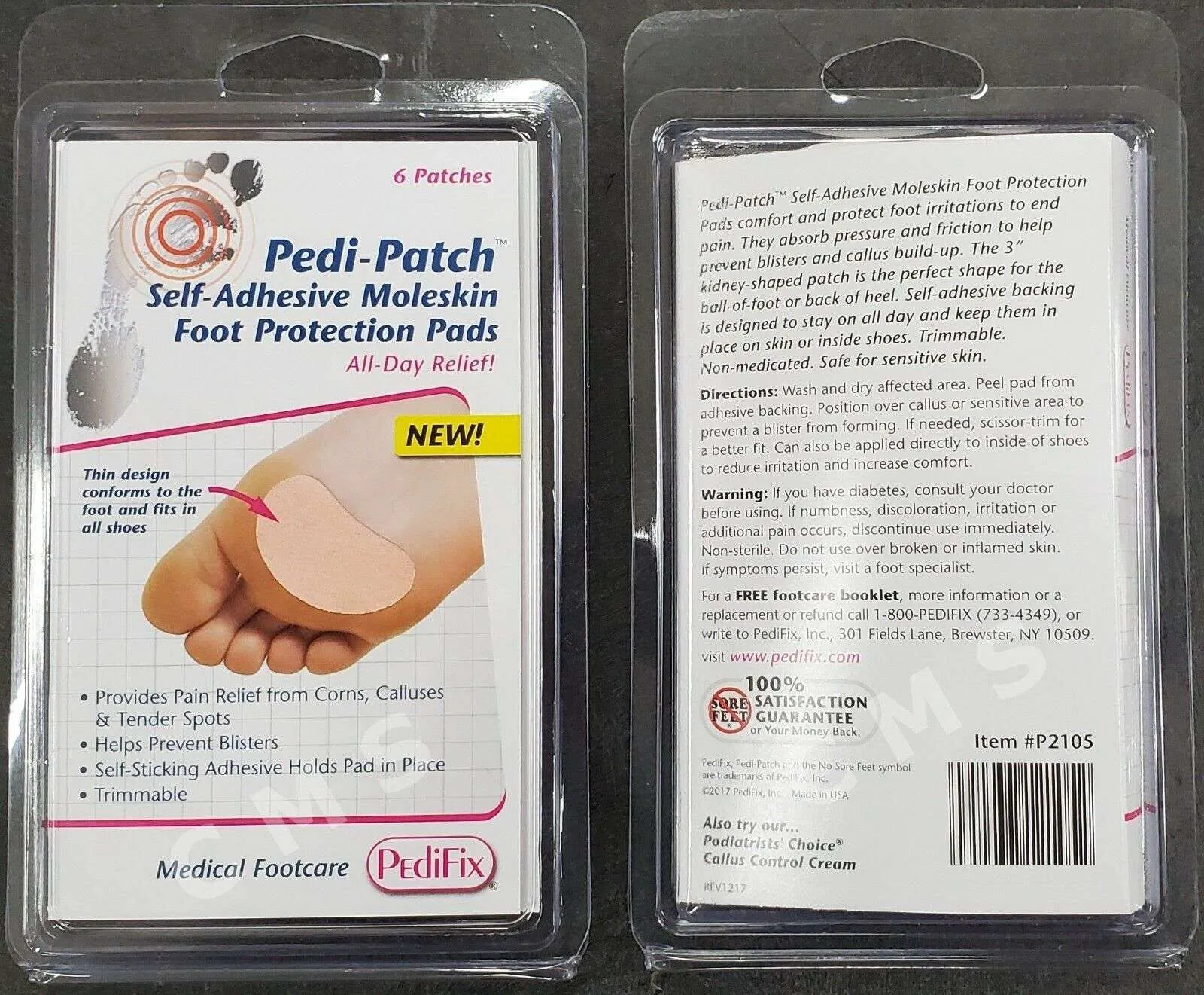 PediFix- Self-Adhesive Moleskin Foot Protection Pads