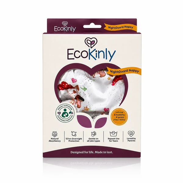 ECOKINLY- Nightguard Nappy 3mnths-4years (10lbs-45lbs)